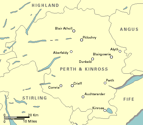 Perth and Kinross map