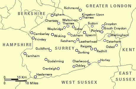 Surrey map